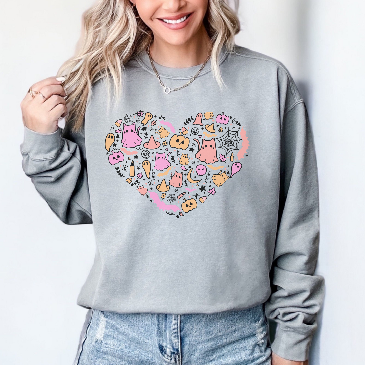 Halloween Heart Crewneck Sweatshirt