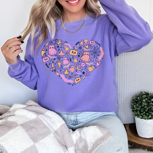 Halloween Heart Crewneck Sweatshirt
