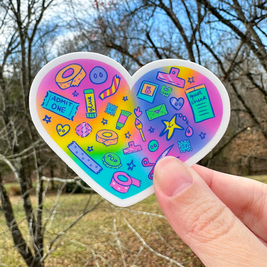 Crafty Hobbies Heart Sticker