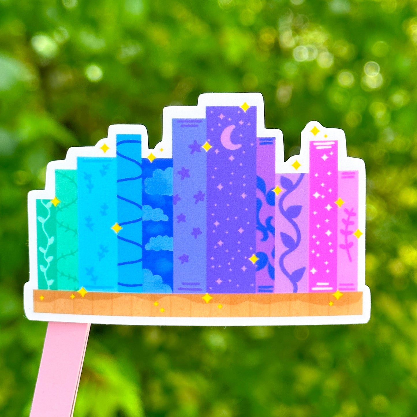 dreamy book shelf sticker