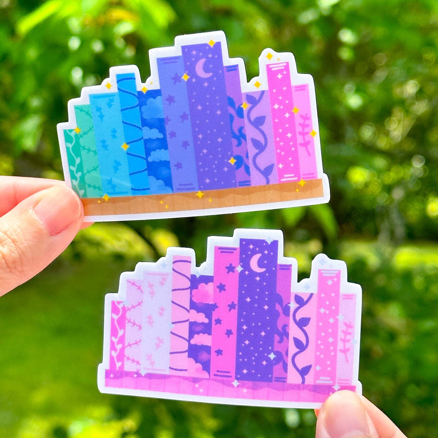 dreamy book shelf sticker