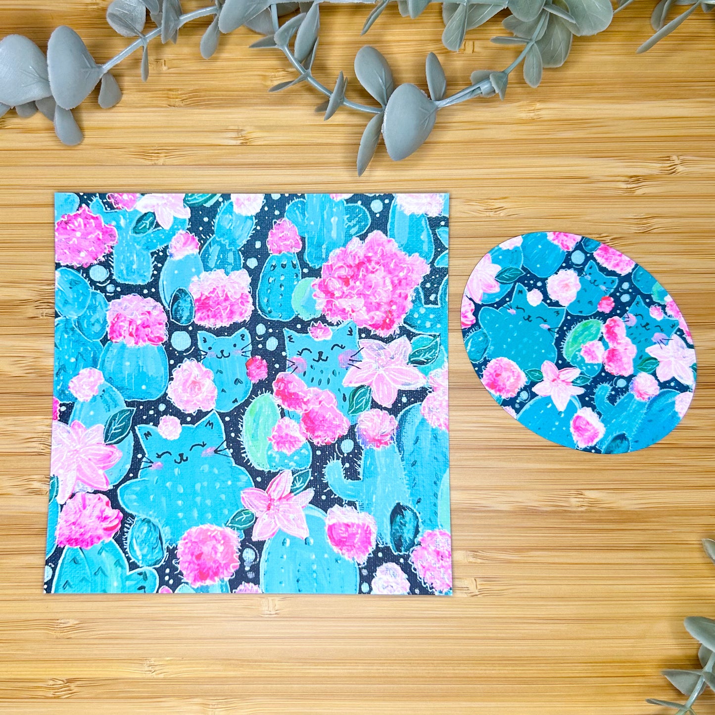 Cat-tus Art Print + Sticker