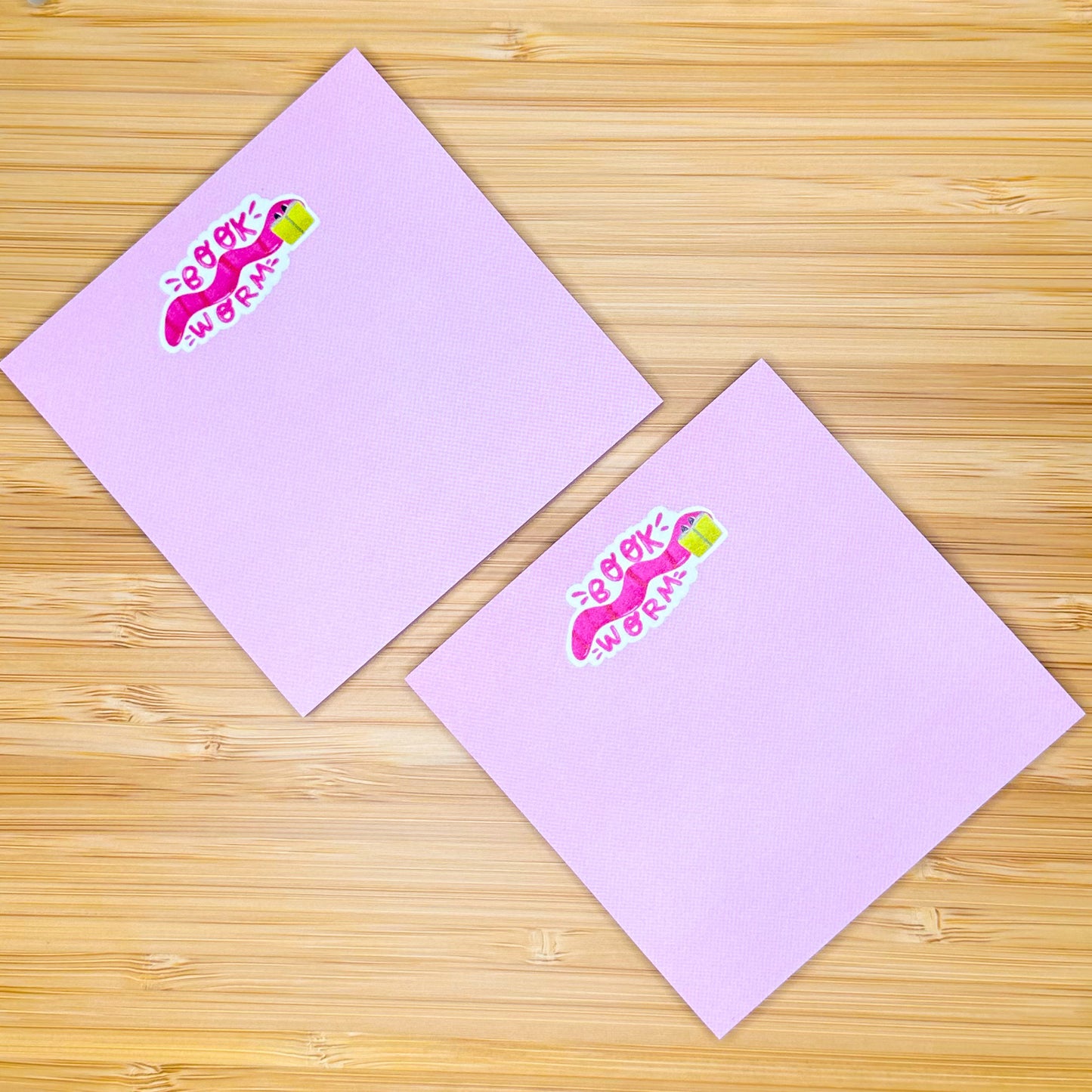 sticky note pad BOOKWORM