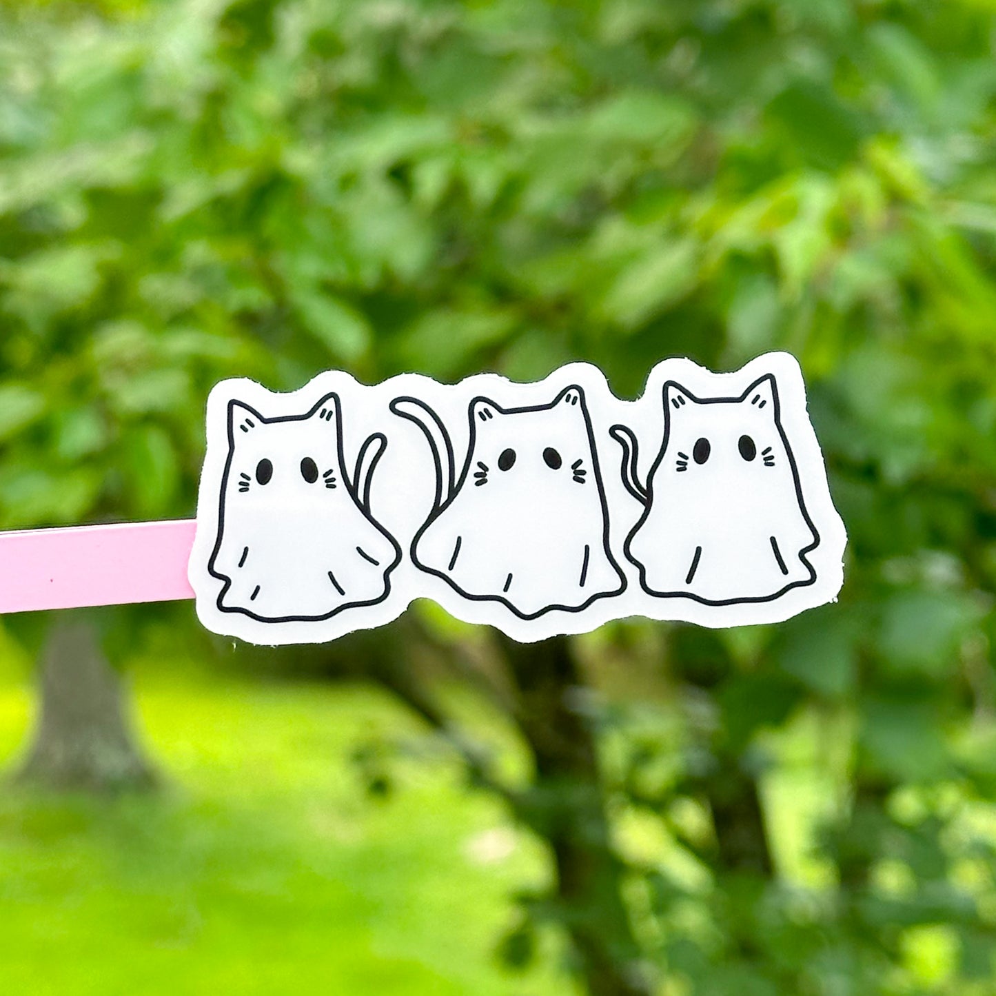 Ghost Cats CLEAR Sticker