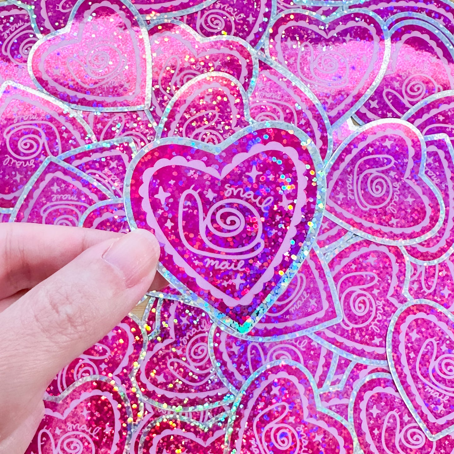 Heart Snail Mail Sticker