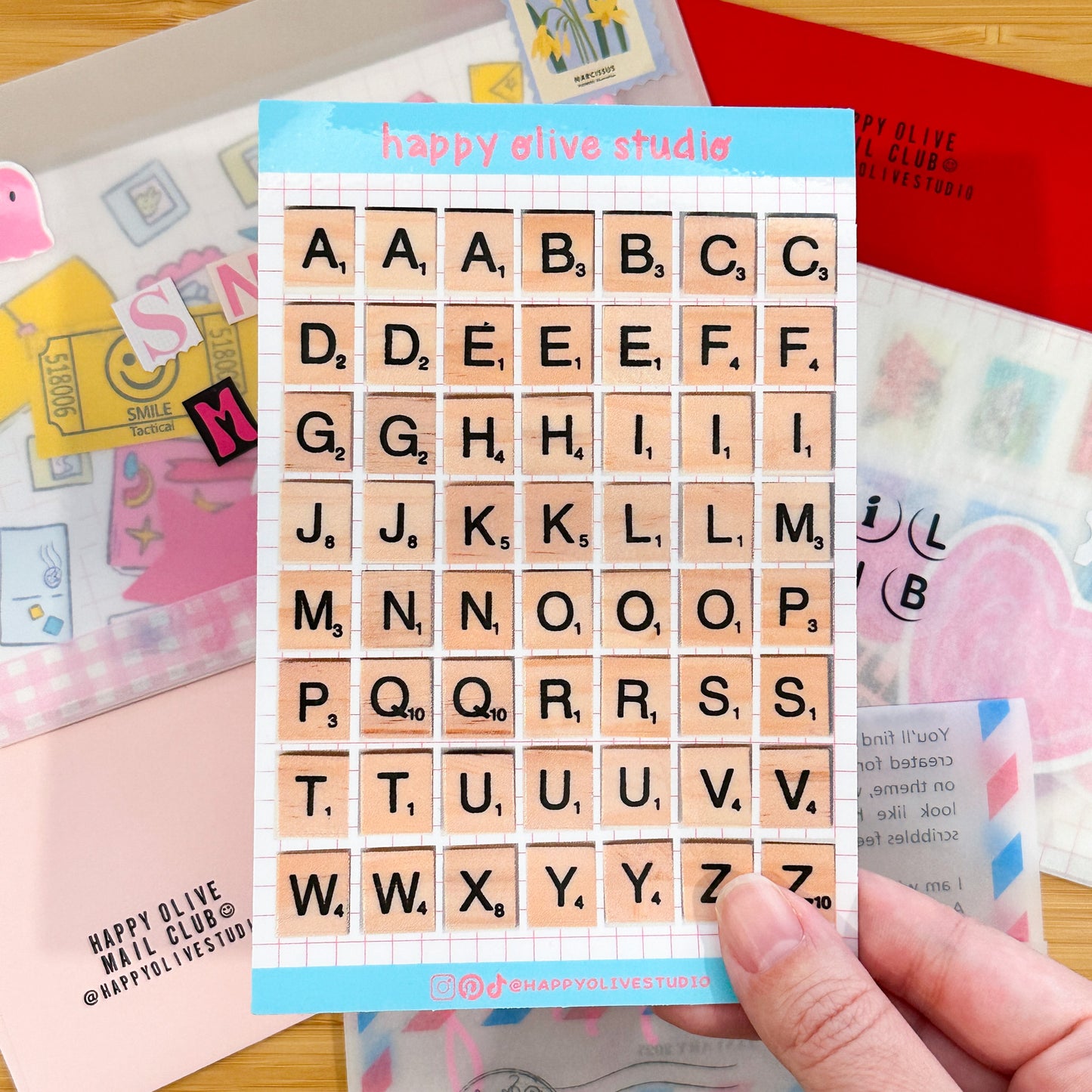 Alphabet Game Tiles Sticker Sheet