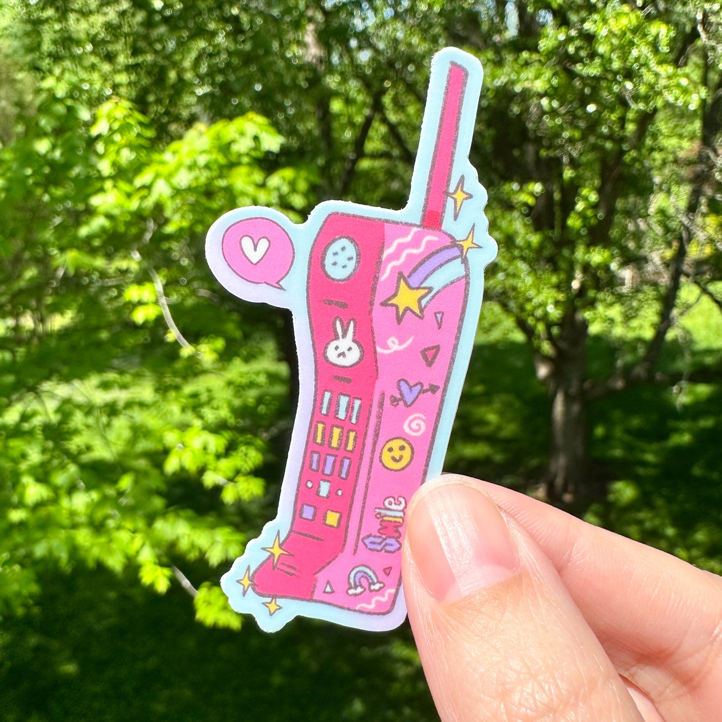 Retro Cell Phone Sticker