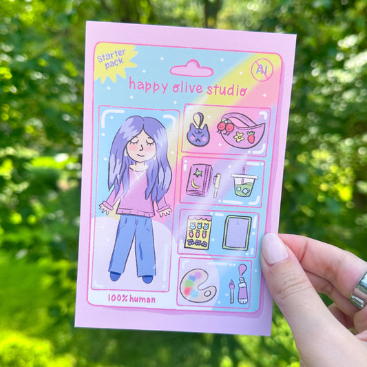 Human Artist Postcard