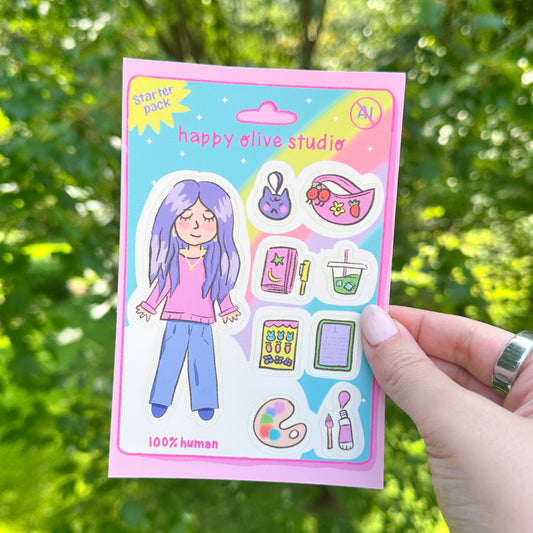 Human Artist Sticker Sheet