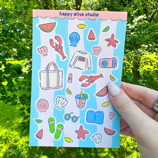 East Coast Summer Sticker Sheet