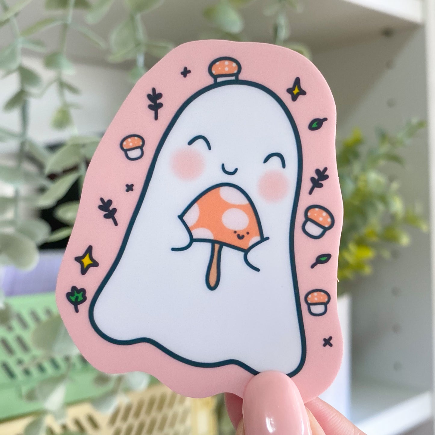 cozy ghosts LARGE stickers