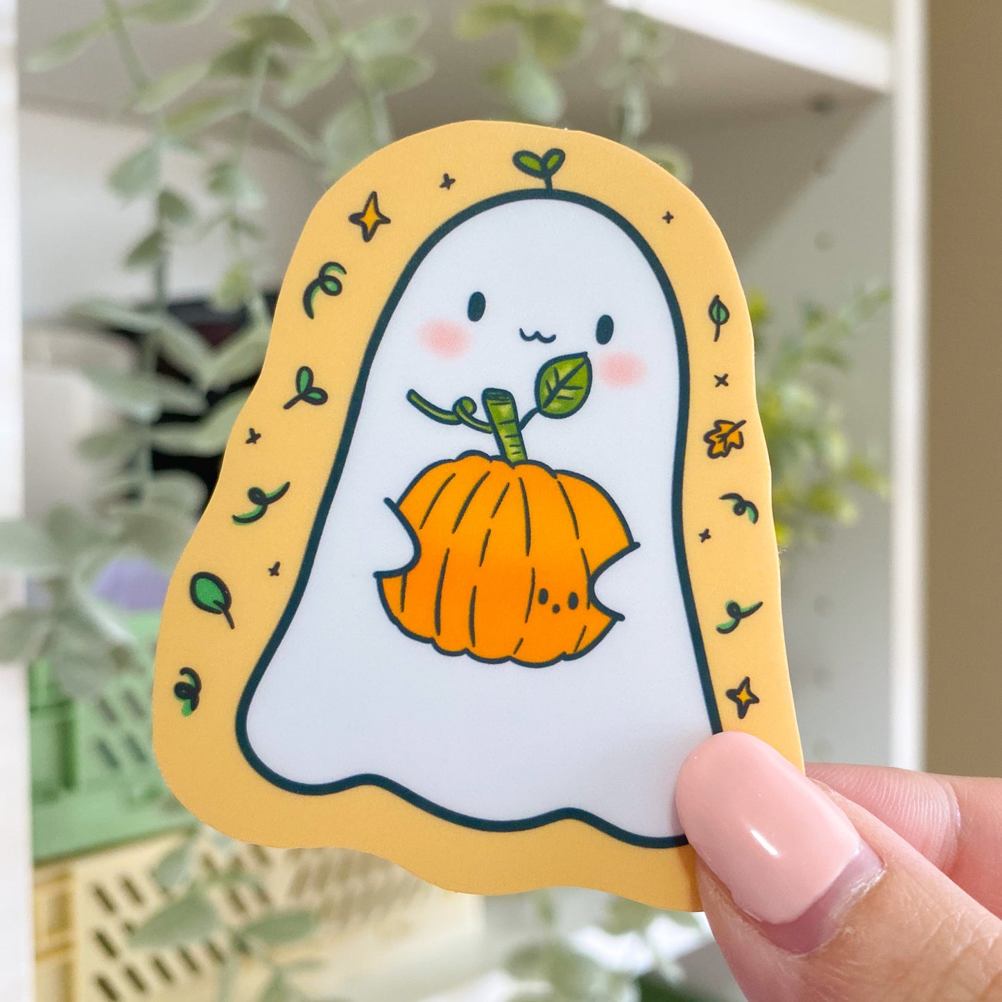 cozy ghosts LARGE stickers