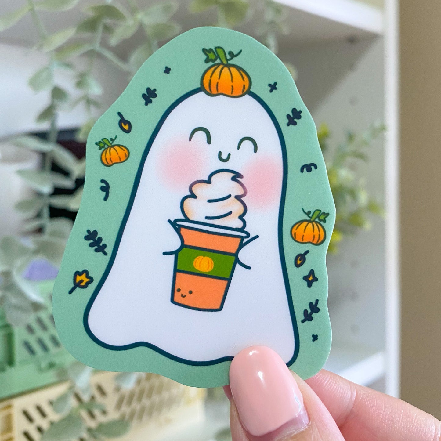 cozy ghosts LARGE stickers