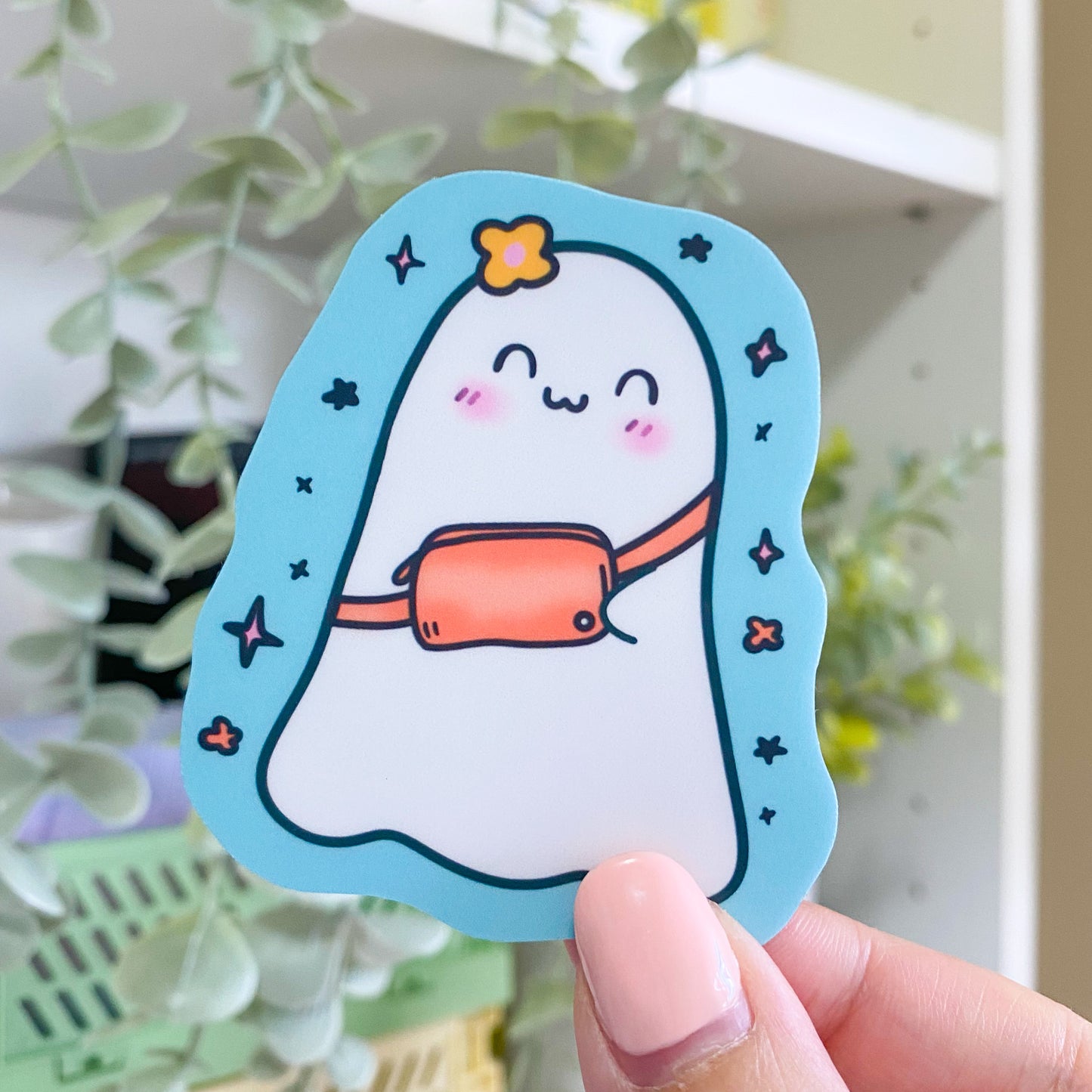 cozy ghosts LARGE stickers