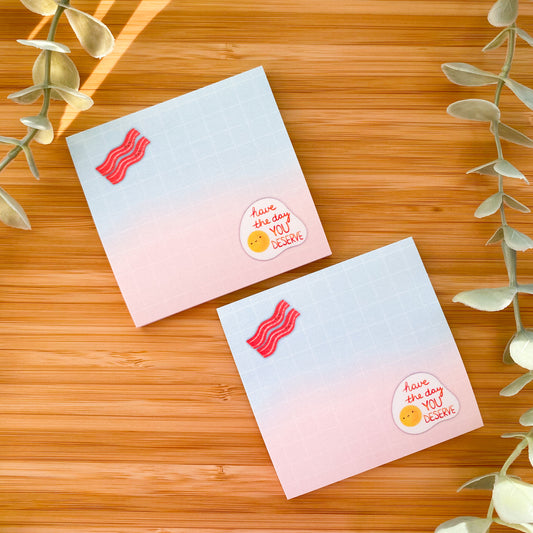 sticky note pad BACON & EGGS