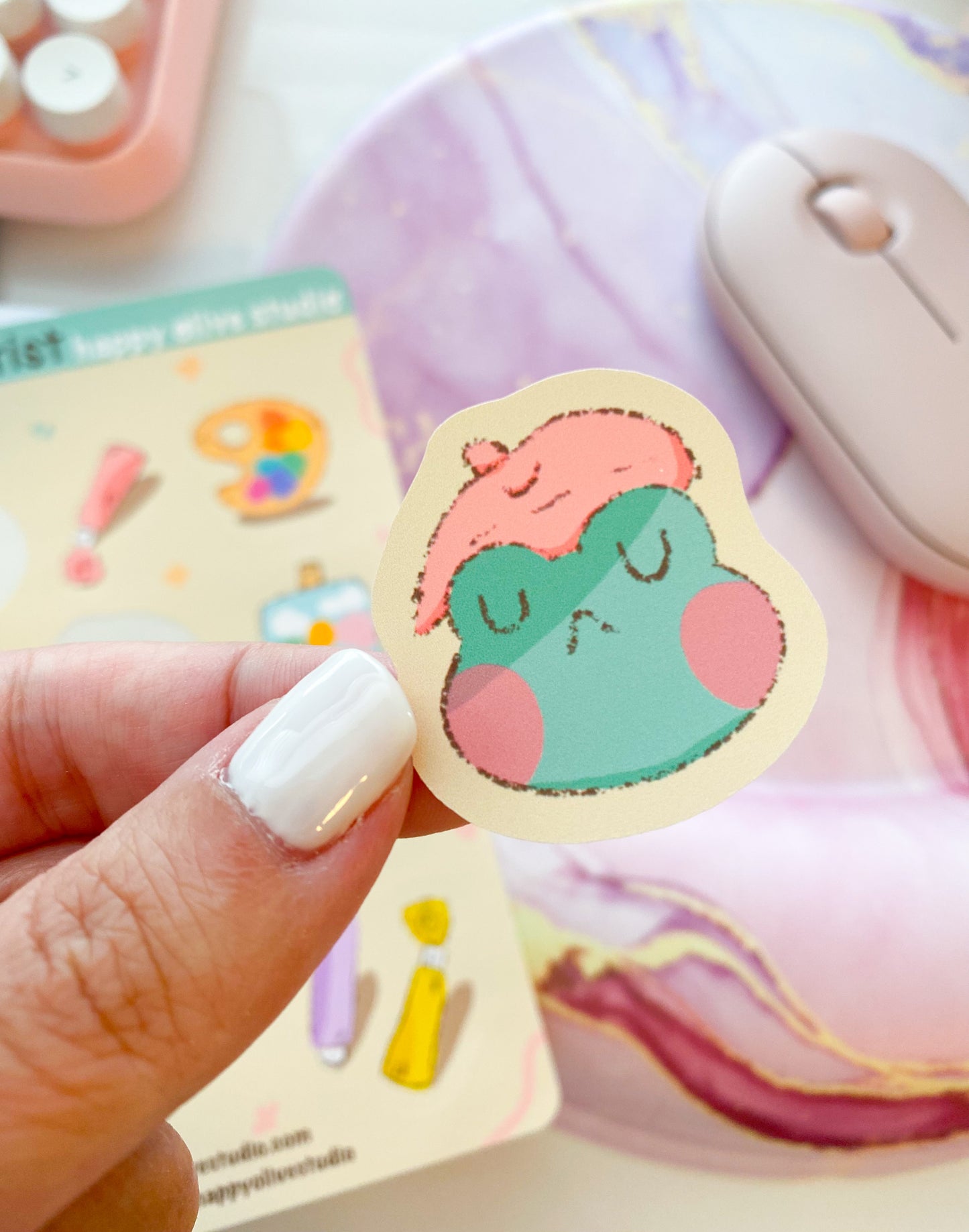 froggy artist sticker sheet