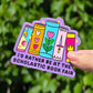 I'd Rather Be at the Scholastic Book Fair sticker features 4 books against a purple background
