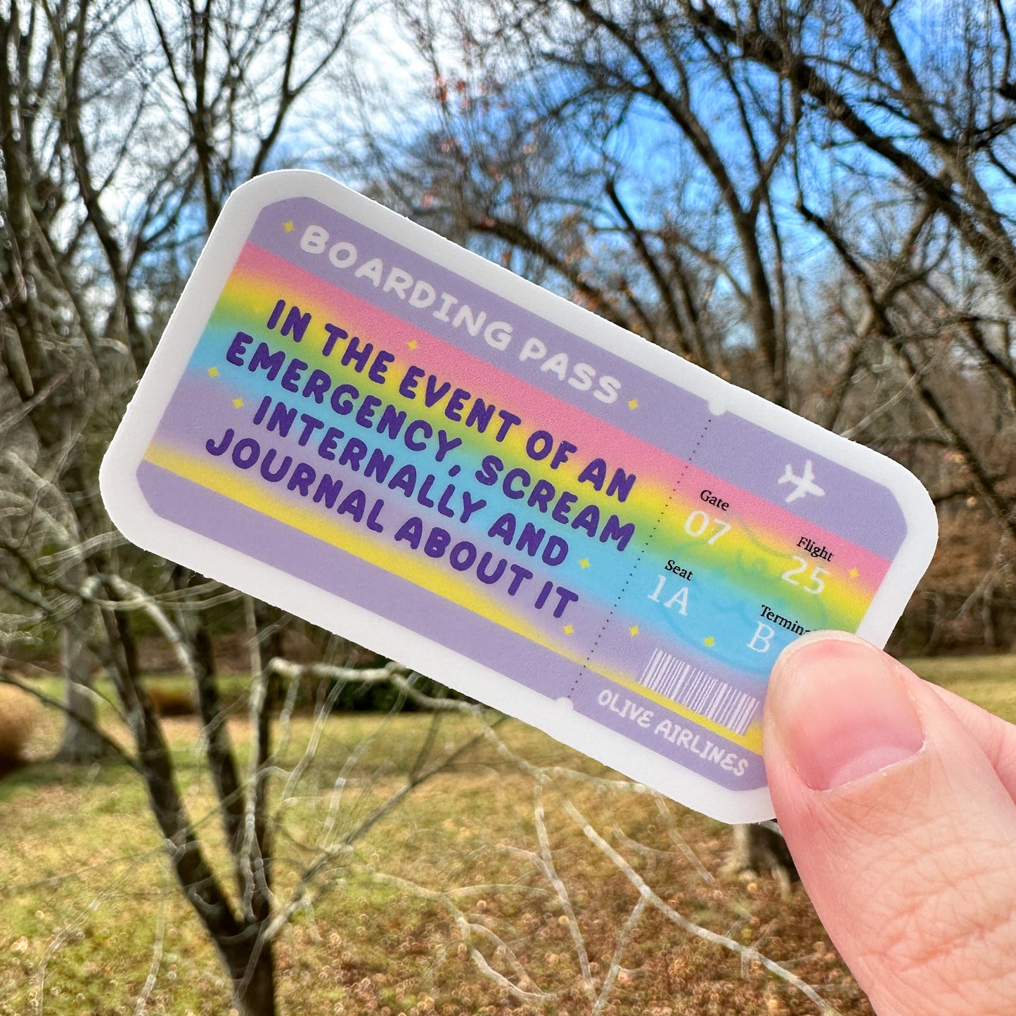 Boarding Pass Journaling Sticker