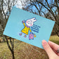 Emotional Baggage Bunny Postcard