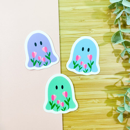 tulip ghost CLEAR sticker