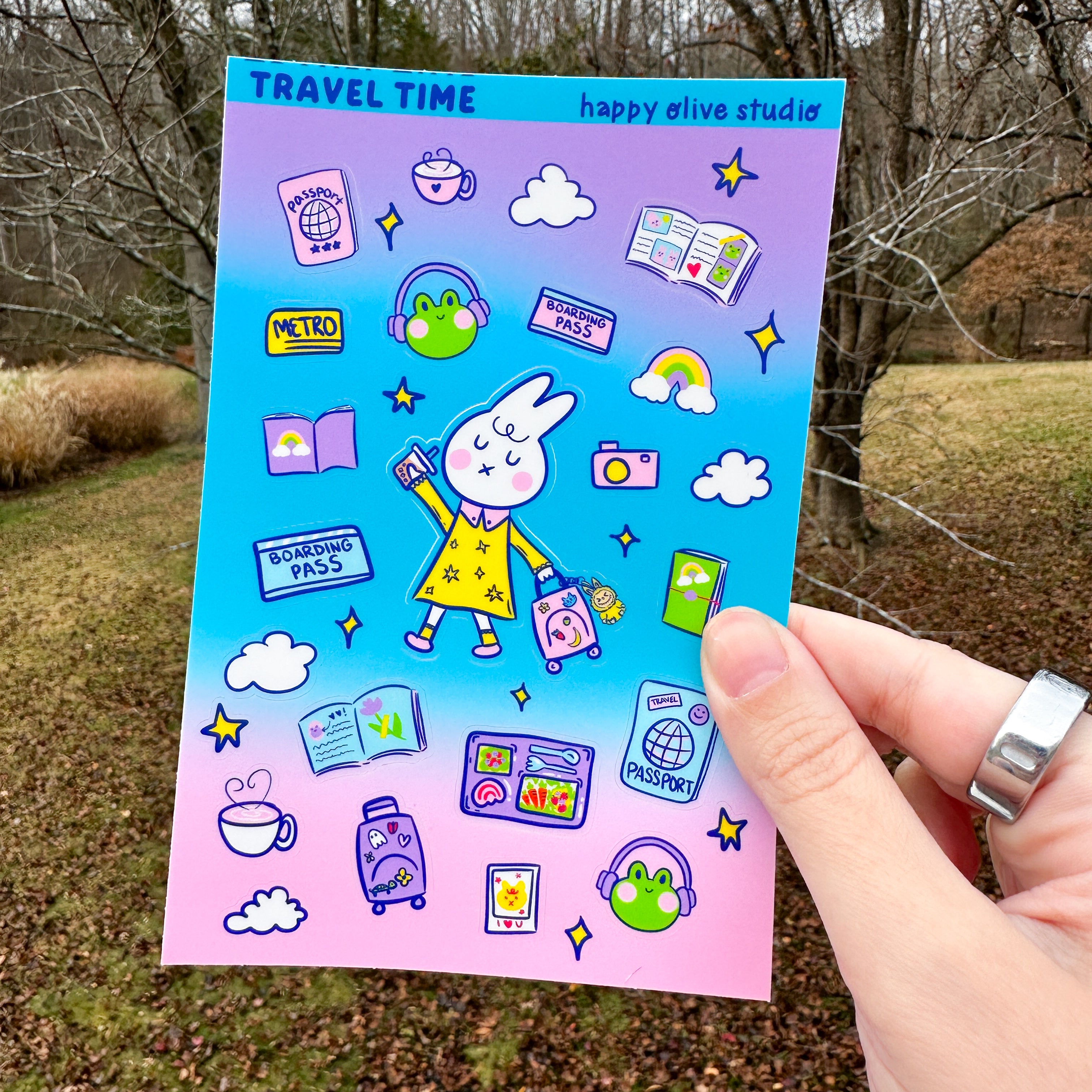 Travel Time Sticker Sheet – Happy Olive Studio