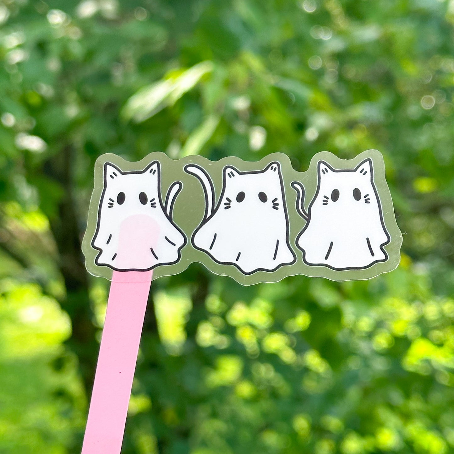 Ghost Cats CLEAR Sticker