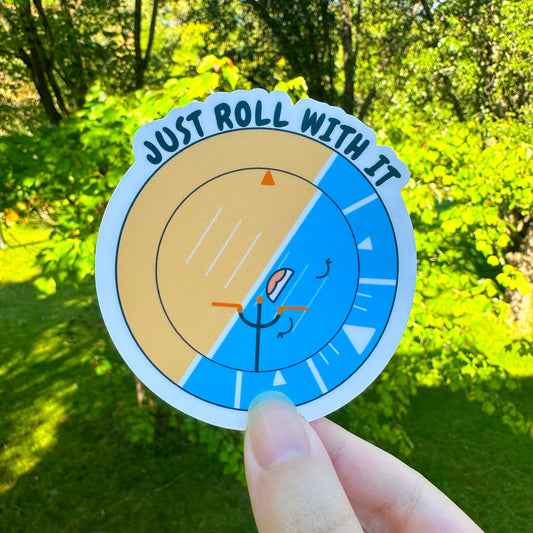 Just Roll With It - Aviation Sticker