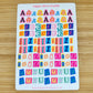 VOWELS ONLY Scrapbook Letters Sticker Sheet