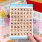 Alphabet Game Tiles Sticker Sheet