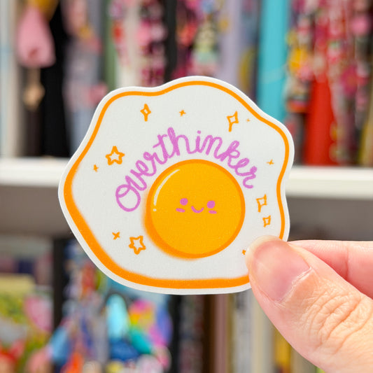 Overthinker Egg Sticker (Glittery)