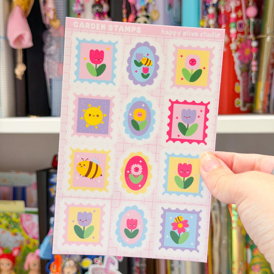 Garden Stamps Sticker Sheet