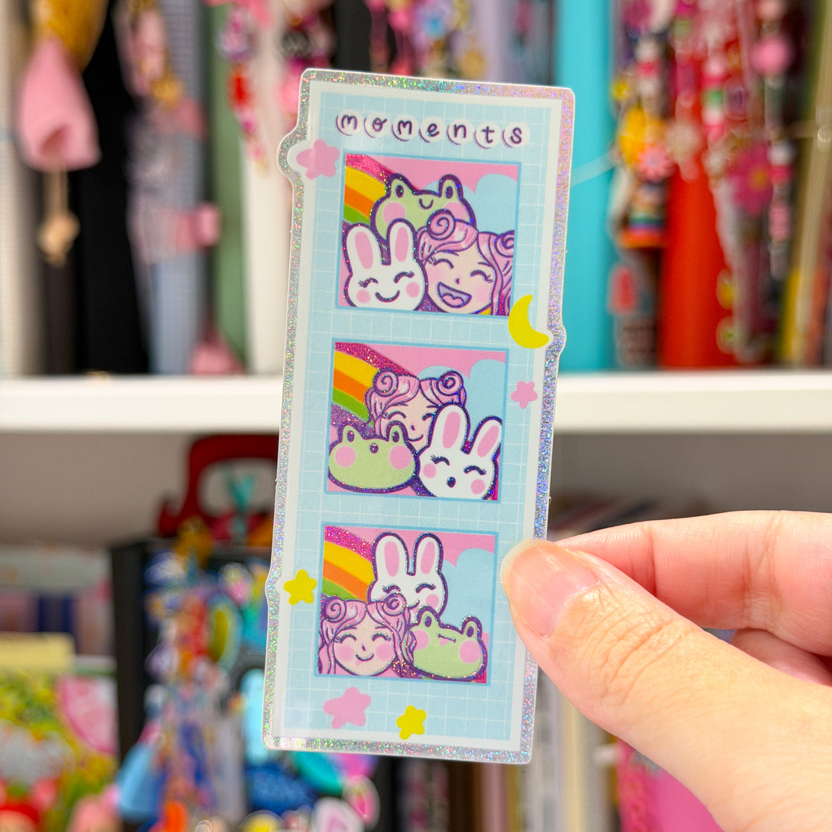 Photo Strip Besties Sticker (Glitter Holo)