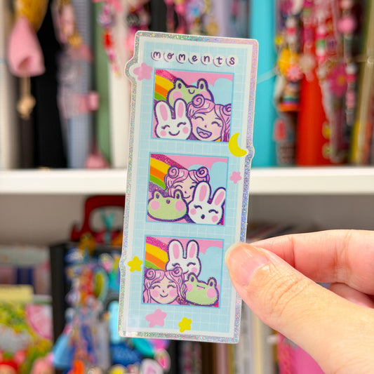 Photo Strip Besties Sticker (Glitter Holo)