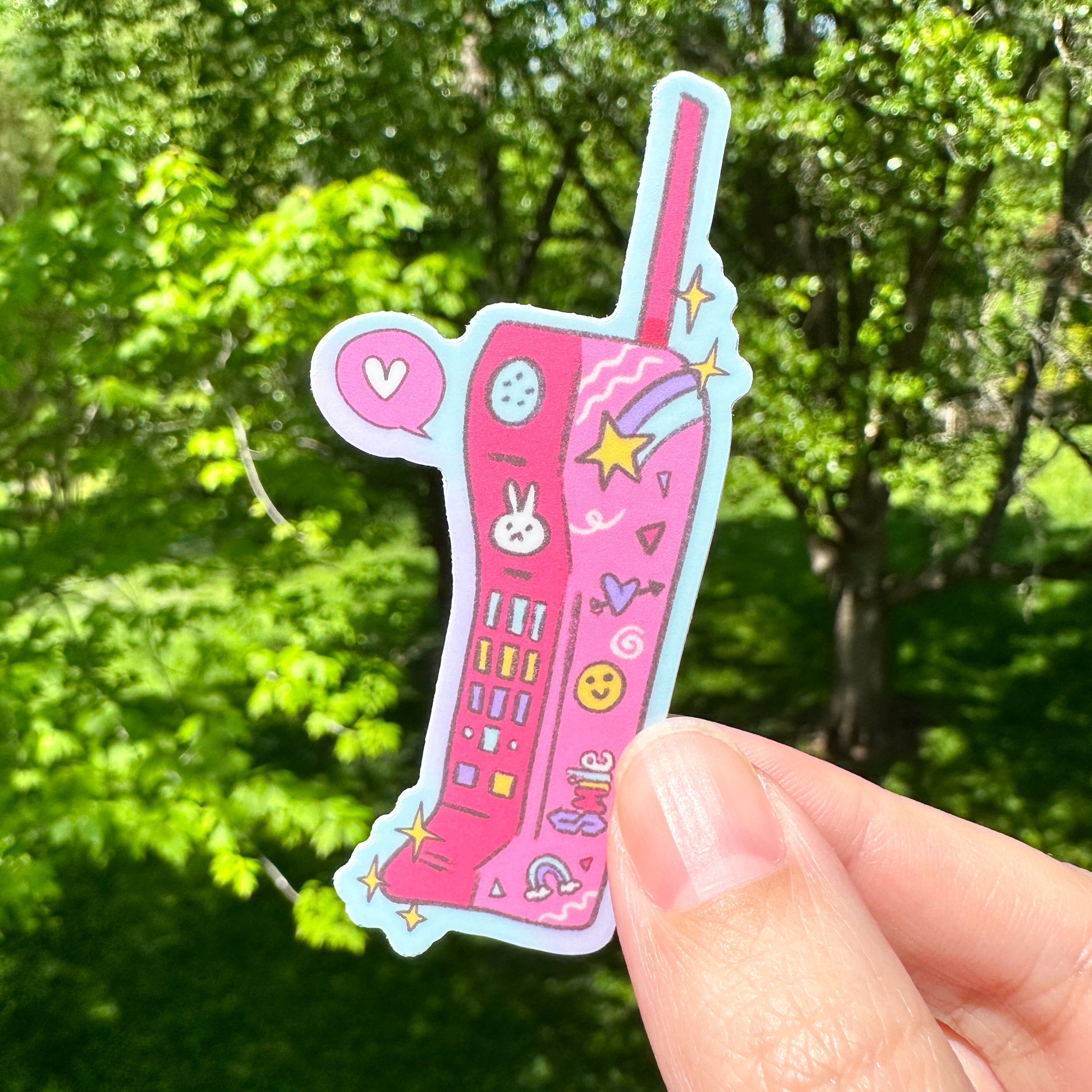Retro Cell Phone Sticker – Happy Olive Studio