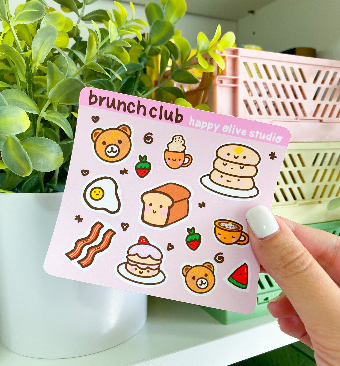 brunch club sticker sheet