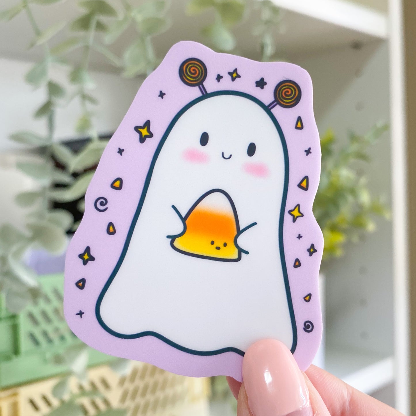 cozy ghosts LARGE stickers