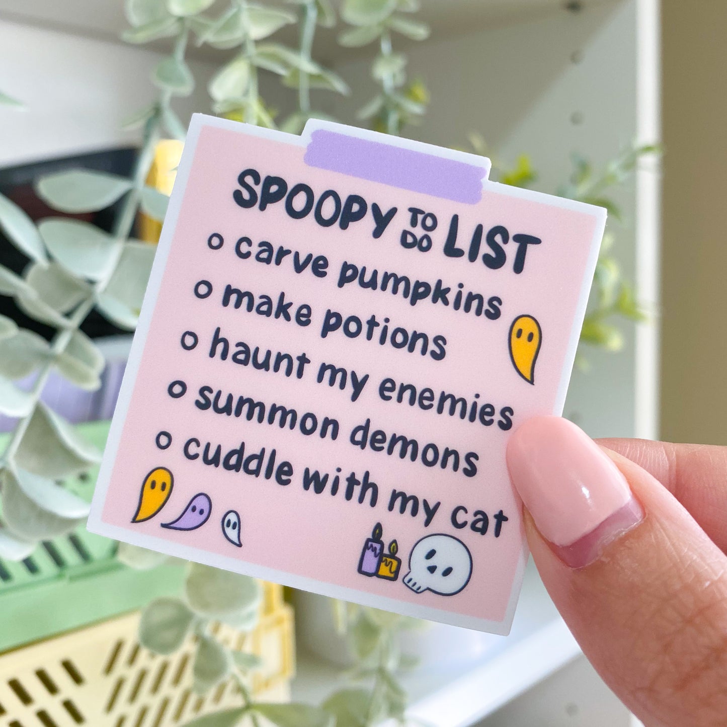 spoopy to do list sticker