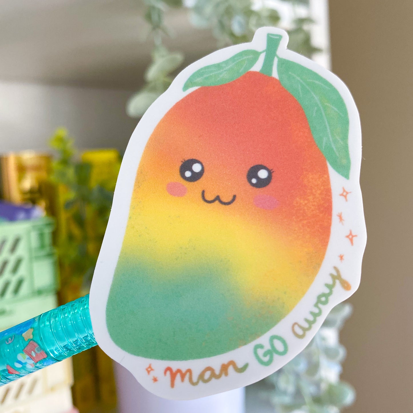 manGO away sticker