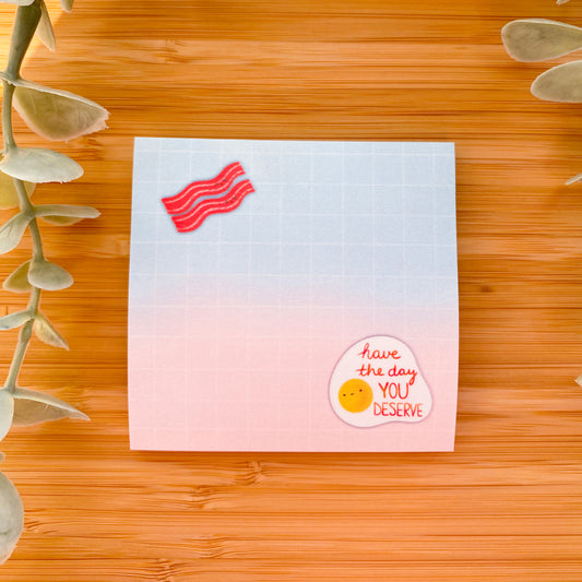sticky note pad BACON & EGGS